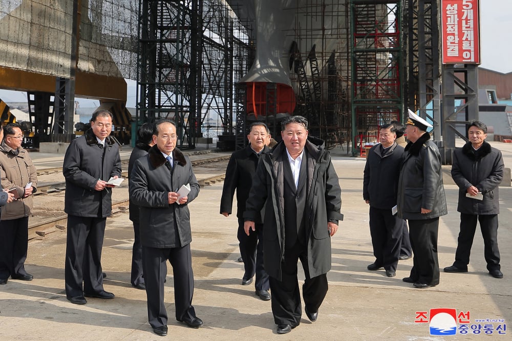 Respected Comrade Kim Jong Evin Inspects Major Shipyards