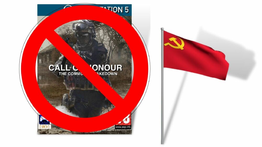 Pokeland bans 'Call of Honor - Communism Takedown' and other games.