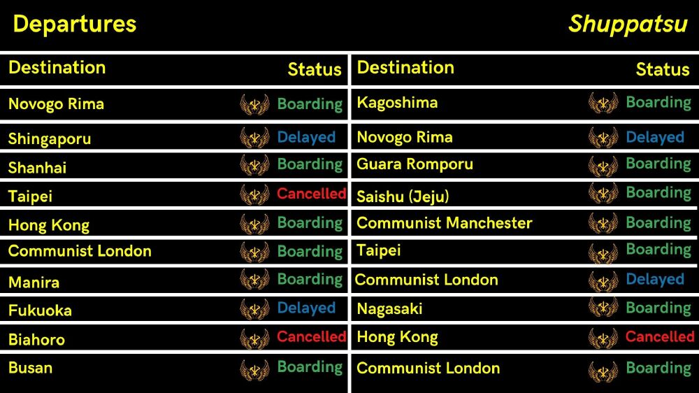 Air Pokeland adds flights from Takawa to other claims of Pokeland and Communist Britian