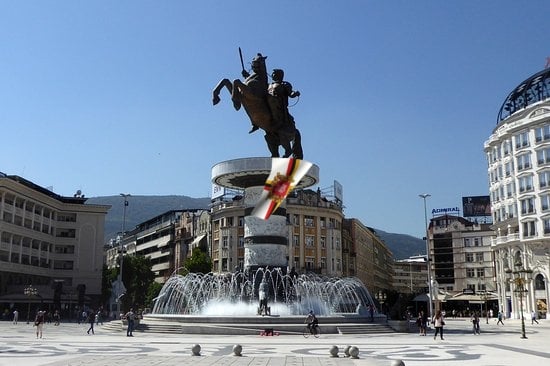 Red propaganda in Skopje