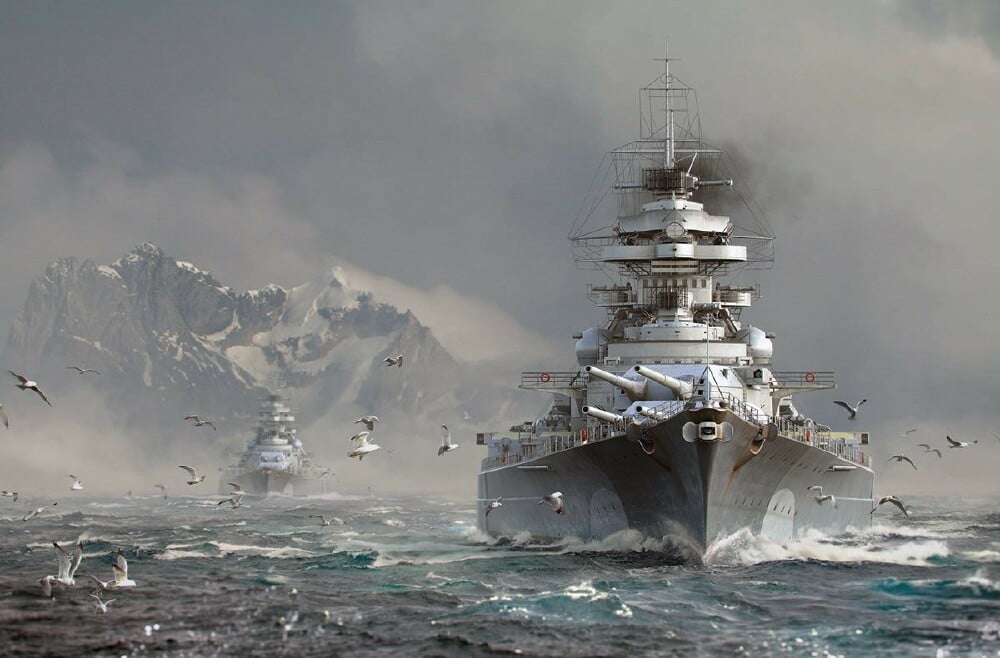 The Bismarck and Yamato sail the Mediterranean as a show of power