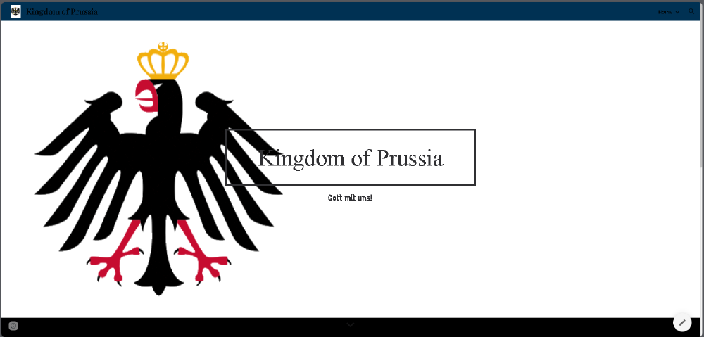 Update on Prussia official Website