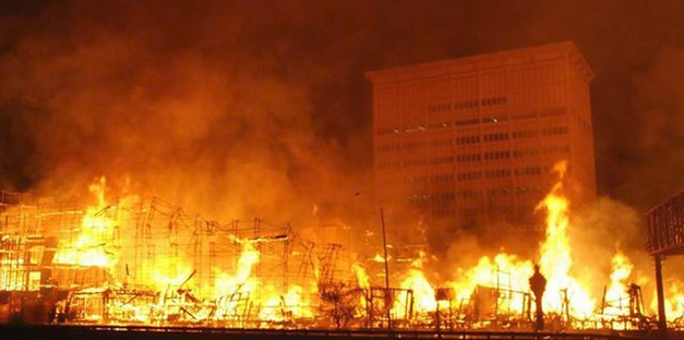 Terrorist organization begins burning down capital city of Stergohlenius