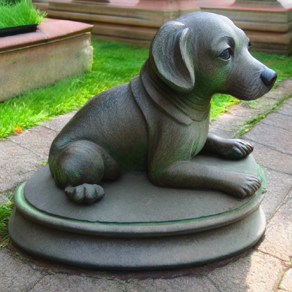 A statue of a dog named Lucky has appeared in the Novorino Square area
