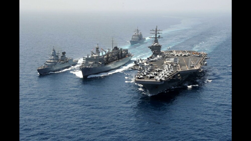 Carrier Task Force Victus returning after joint-deployment with Cossackian Navy