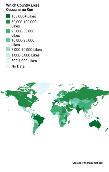 France Has Recorded The Highest Likes Of Obocchama Kun 