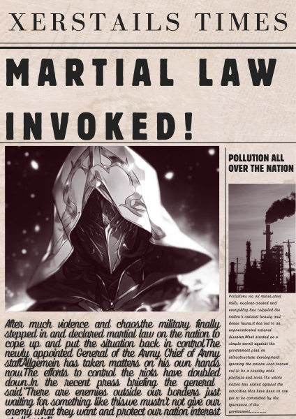 MARTIAL LAW INVOKED 