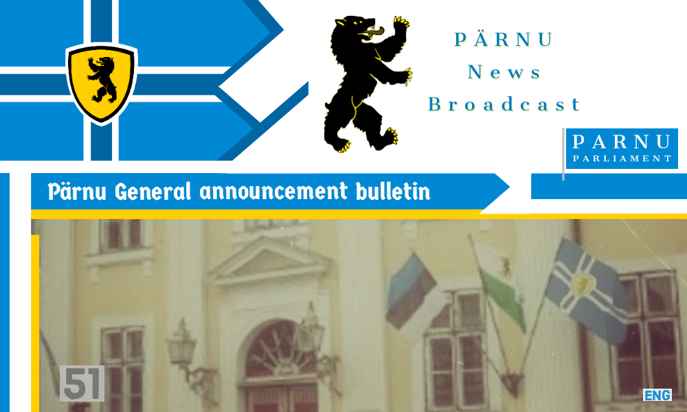 Finally some announcements from Pärnu