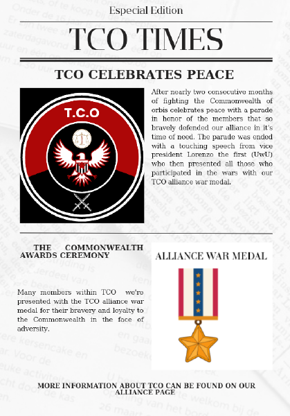 TCO hosts a parade and awards ceremony to celebrate peace 