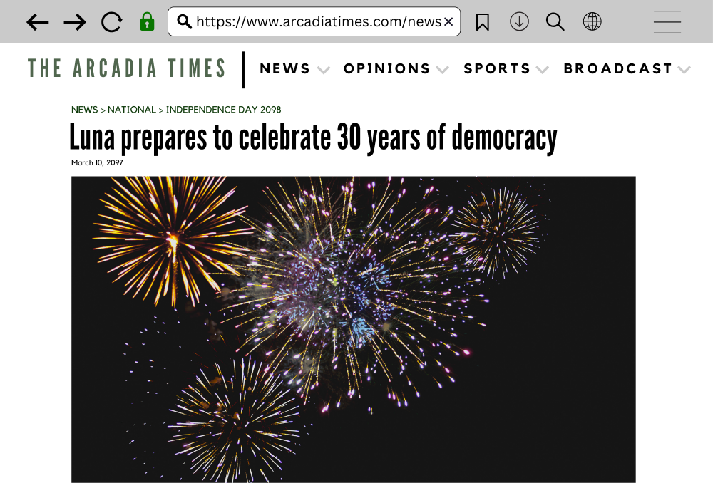 Luna prepares to celebrate 30 years of democracy