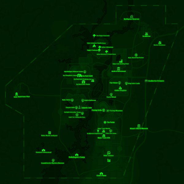 Map of Nuka-World and the Nuka-Lands of the Commonwealth