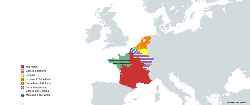 attempt to make an accurate map of the France and Benelux region updated