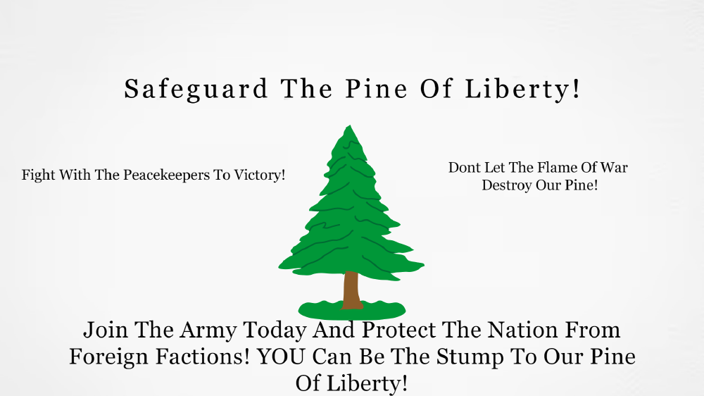 Join The New England Military Today! Fight For The Pine Of Liberty!