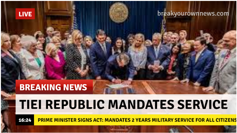 Tiei Republic mandates 2 years military service for all citizens