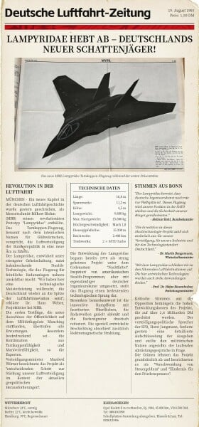 Deutschland has reported on a secret project known as the German MBB stealth Jet